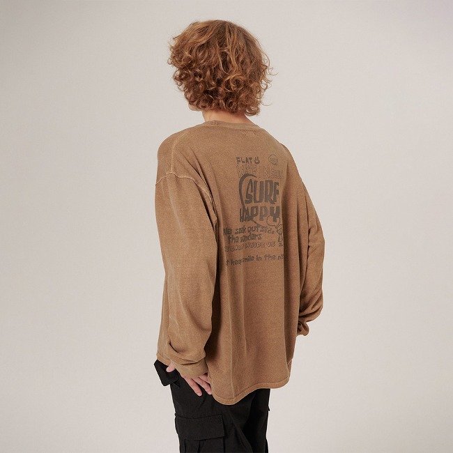 [플랫웨이브 인 서울] 바이즈 롱슬리브 티셔츠 브라운Vyze LongsleeveT-shirt Brown